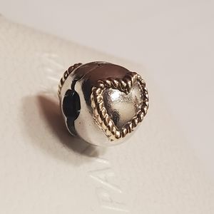 Pandora Retired Two Tone Clip Charm